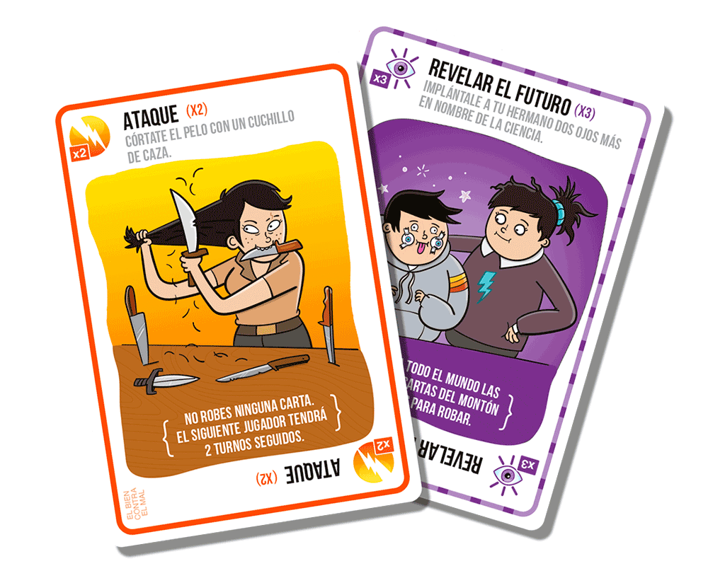 Juego Original El Bien Contra El Mal en Español. Tipo Party. Edad recomendada 7+. Exploding Kittens