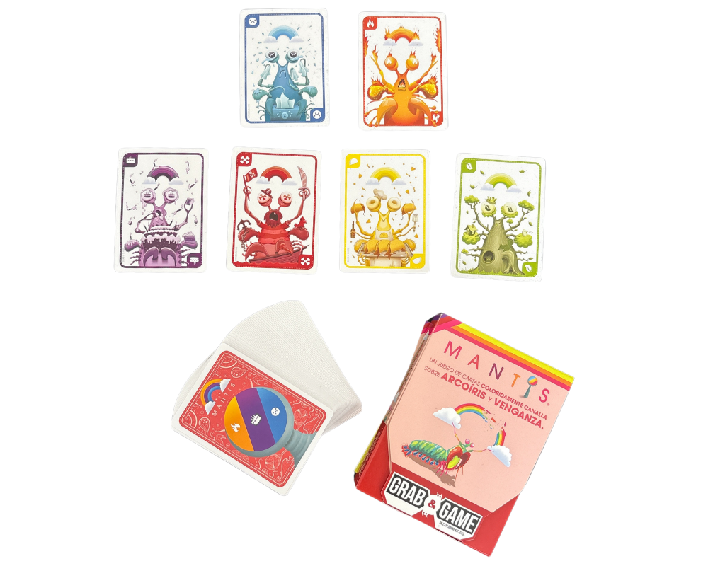 Juego Original GRAB & GAME: MANTIS en Español. Tipo Party. Edad recomendada 7+. Exploding Kittens