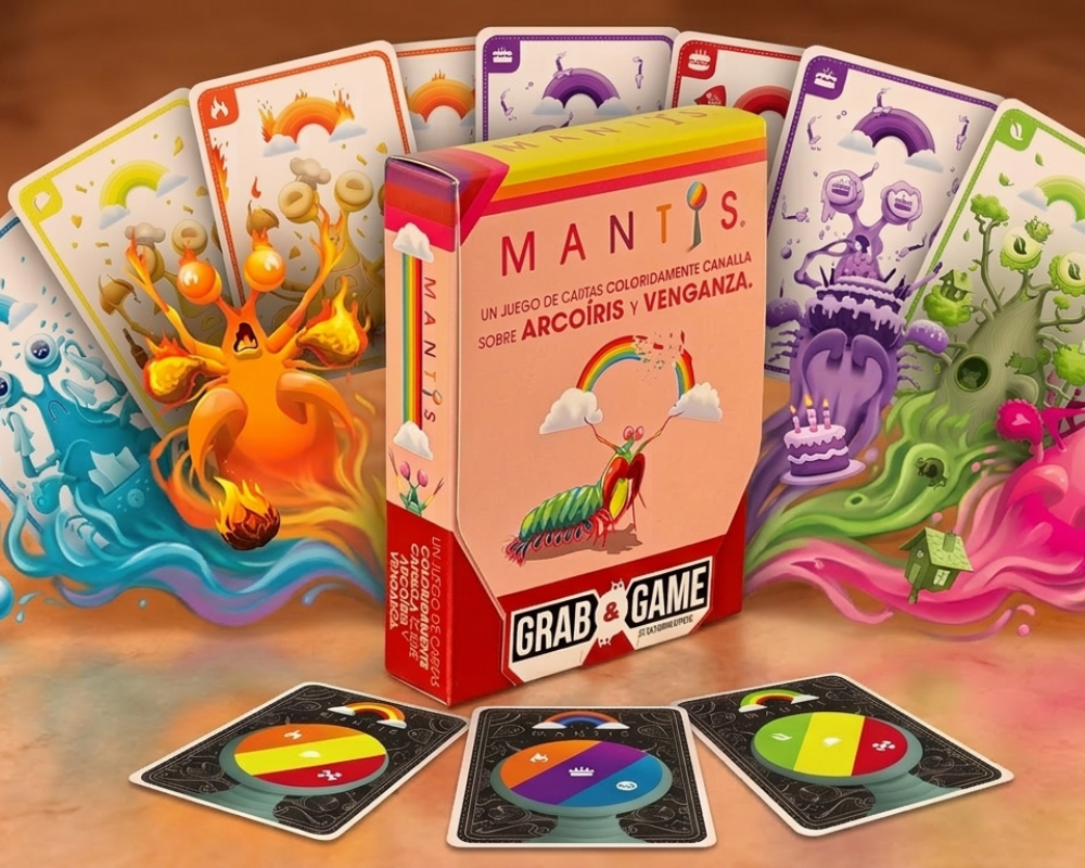 Juego Original GRAB & GAME: MANTIS en Español. Tipo Party. Edad recomendada 7+. Exploding Kittens