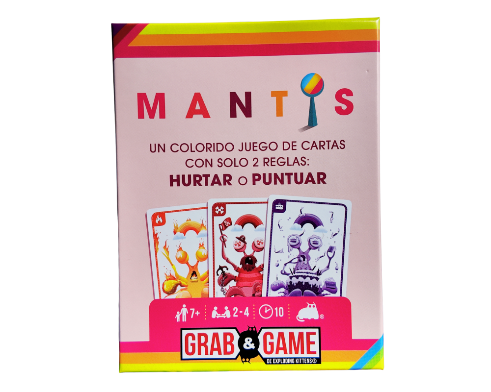 Mantis Juego de Mesa en Español. Edad recomendada 7+. Exploding Kittens