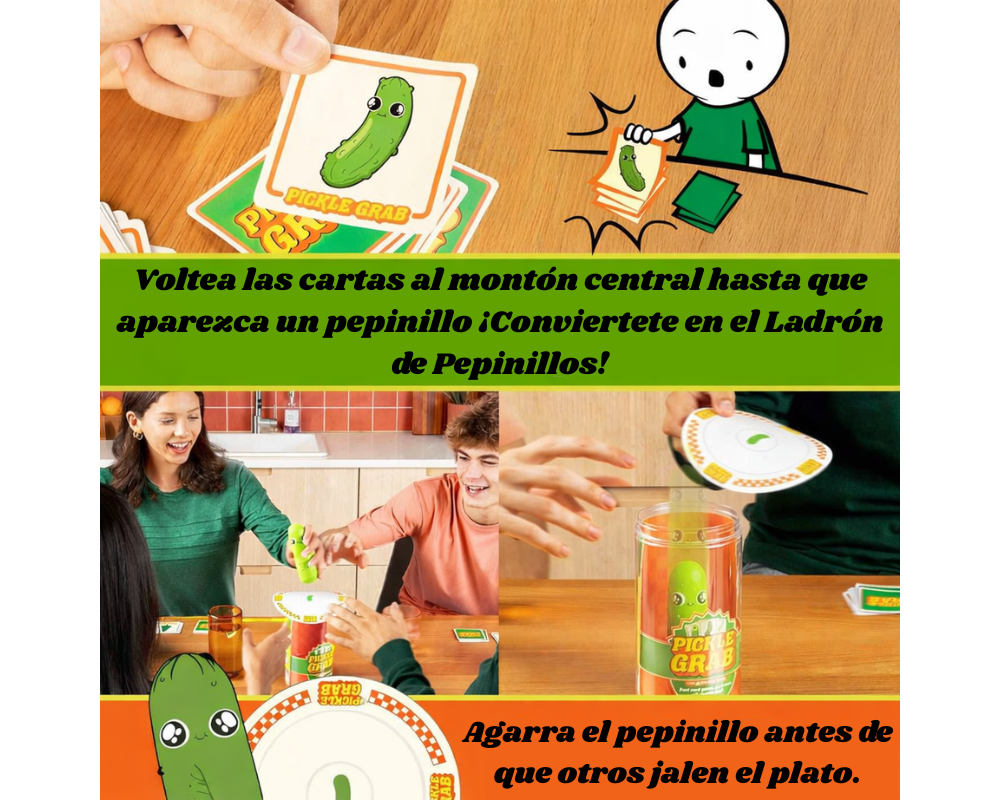 Que Te Pillo, Pepinillo. Juego de Mesa Exploding Kittens en Español. Edad 7+