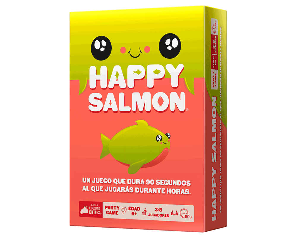 Juego Original Happy Salmon en Español Juego de Mesa Exploding Kittens. Tipo Party. Edad recomendada 6+