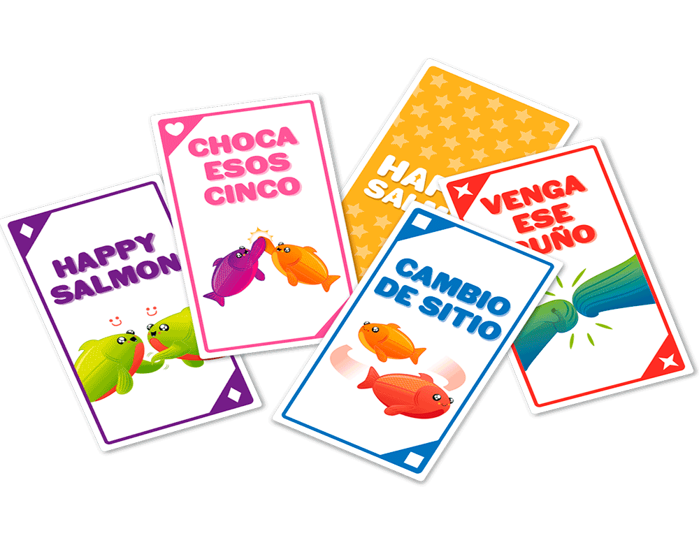Juego Original Happy Salmon en Español Juego de Mesa Exploding Kittens. Tipo Party. Edad recomendada 6+