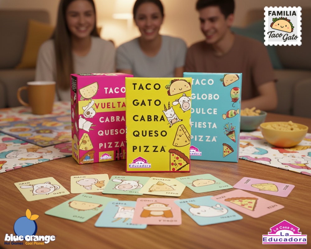 Taco, Vuelta, Cabra, Queso, Pizza En Español Blue Orange ™