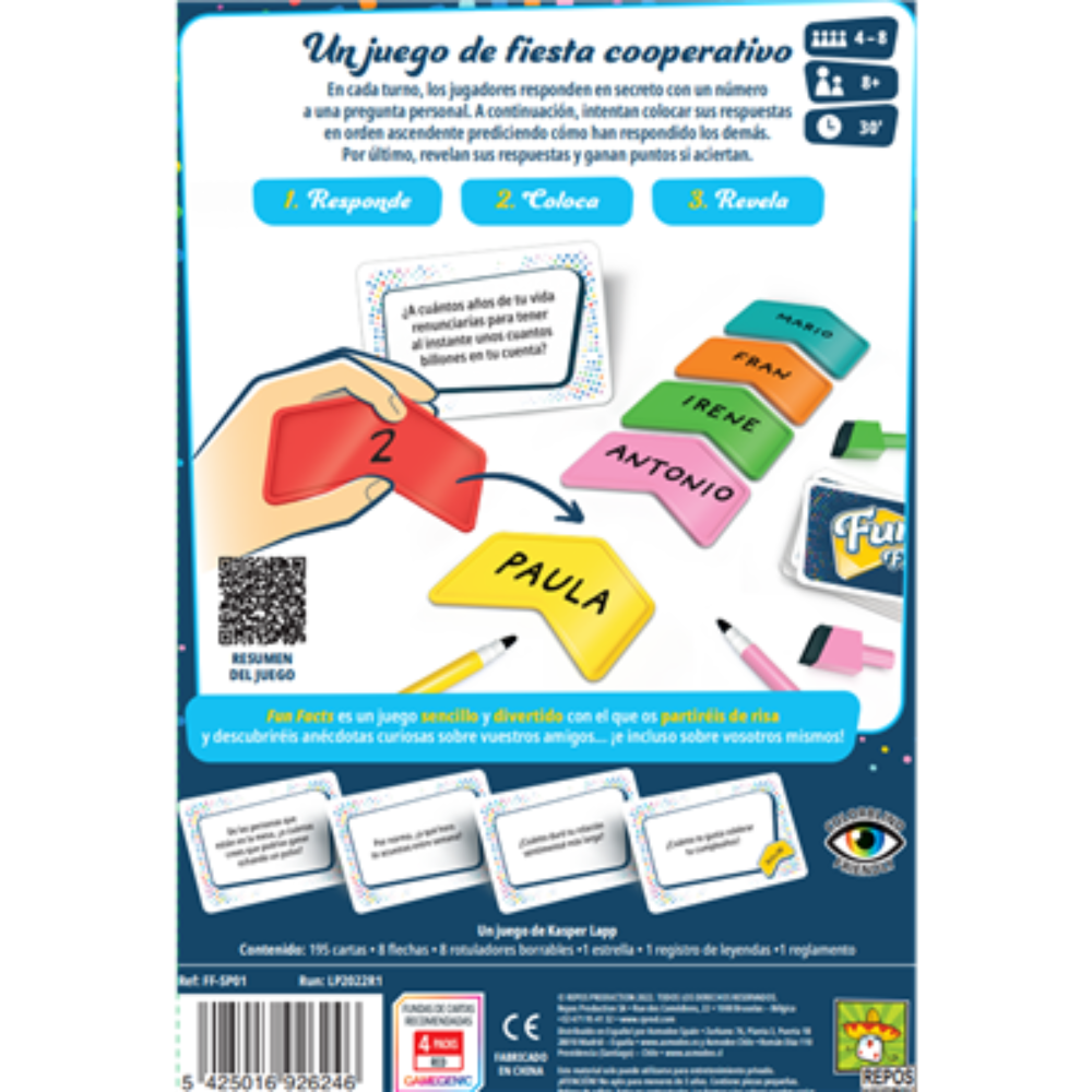 Fun Facts. Juego de Mesa en ESPAÑOL. Asmodee