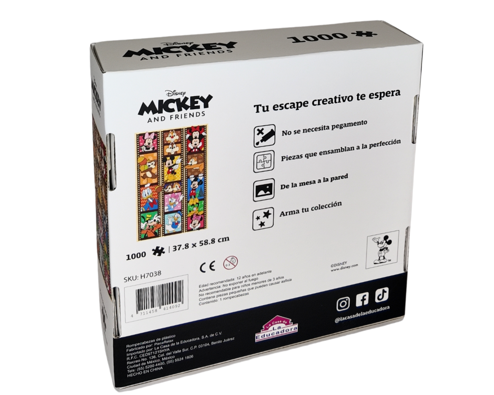 Rompecabezas Mickey Y Sus Amigos Disney 1000 Piezas De Plástico