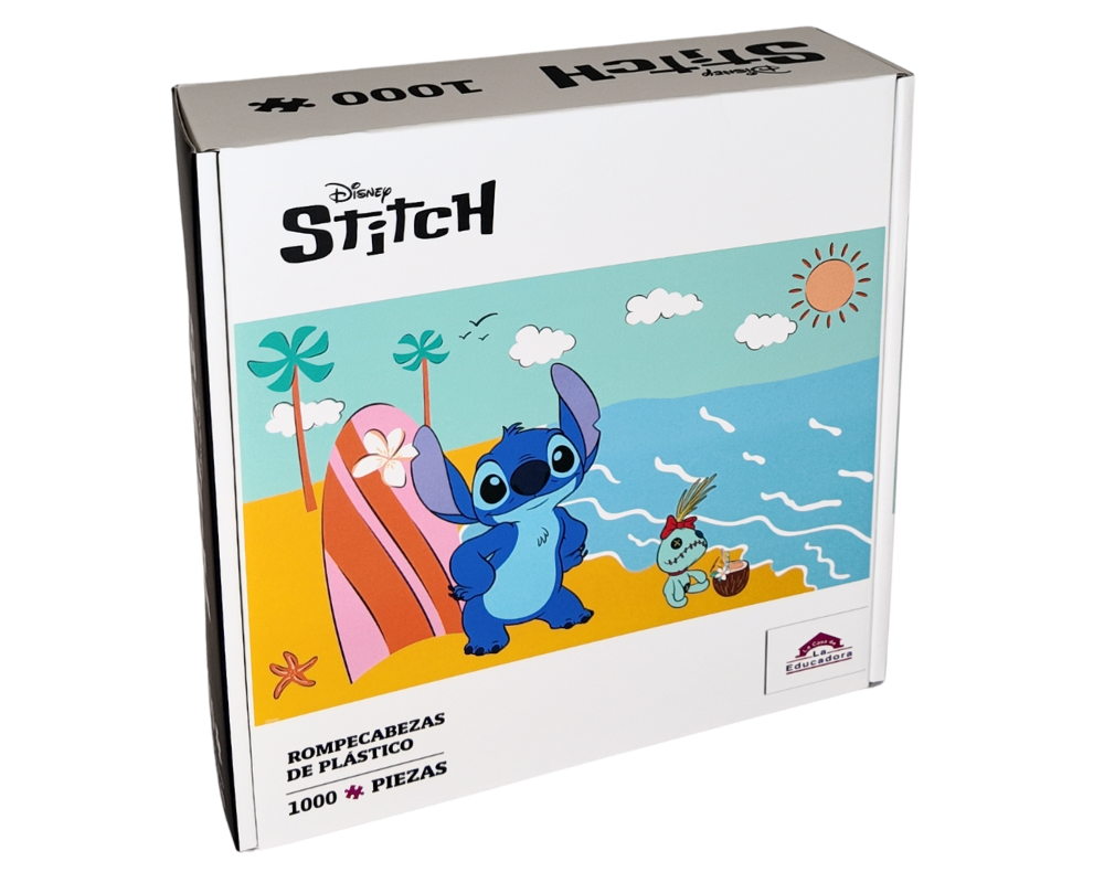 Rompecabezas Stitch en la Playa Disney 1000 Piezas De Plástico