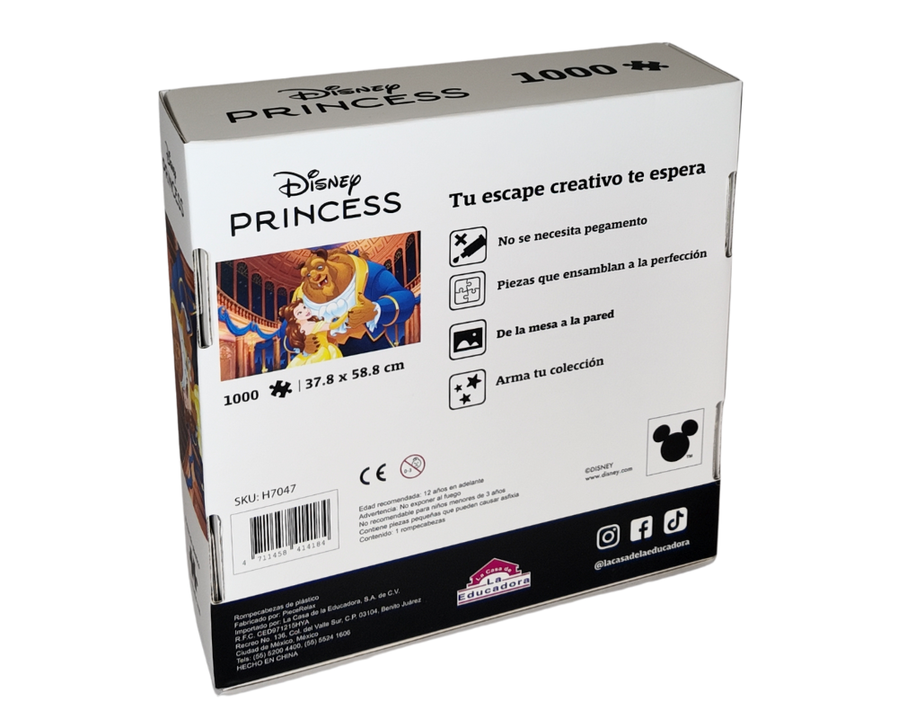 Rompecabezas La Bella Y La Bestia Disney 1000 Piezas De Plástico