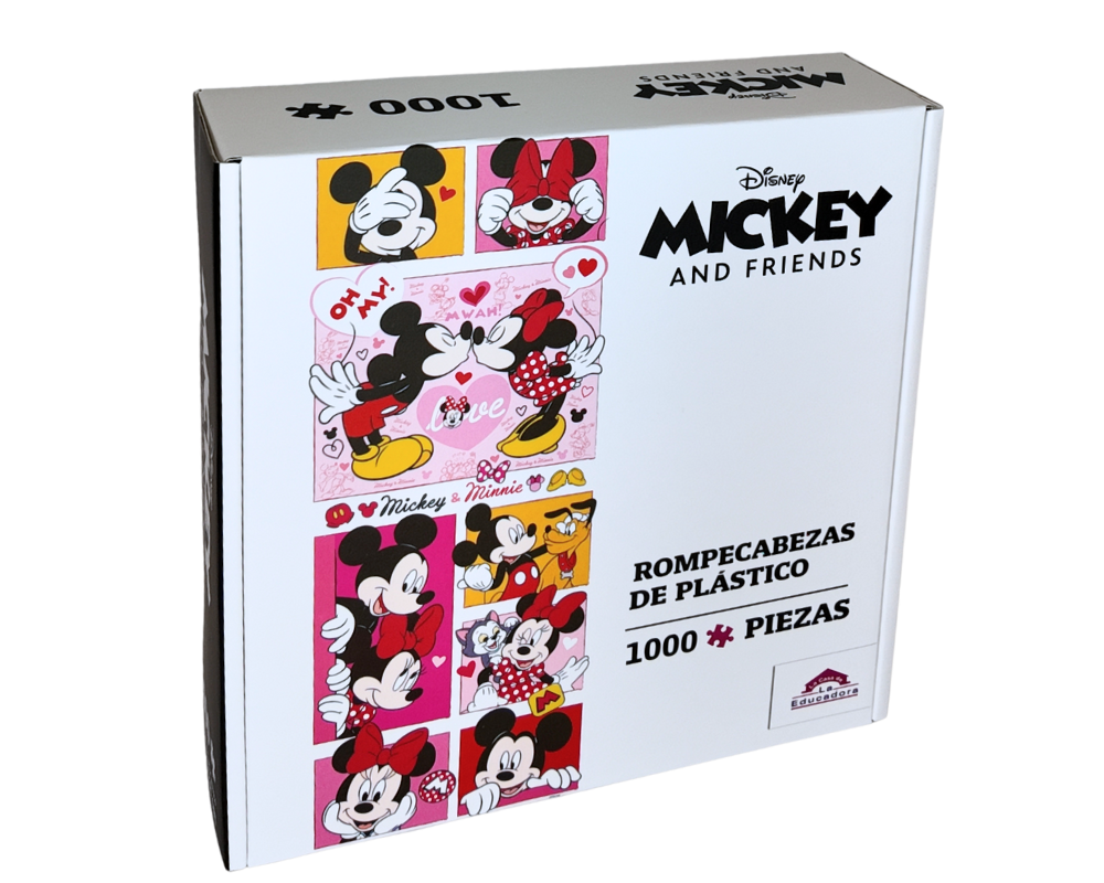 Rompecabezas Panorámico Mickey y Minnie 2 Disney 1000 Piezas De Plástico