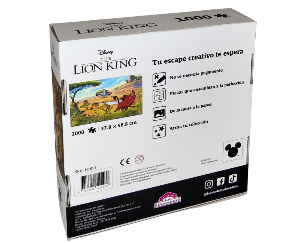 Rompecabezas El Rey León 1,000 Piezas de Plástico Disney