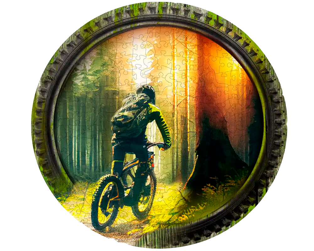 Bicicleta en el Bosque: Rompecabezas 250 Piezas Wooden City