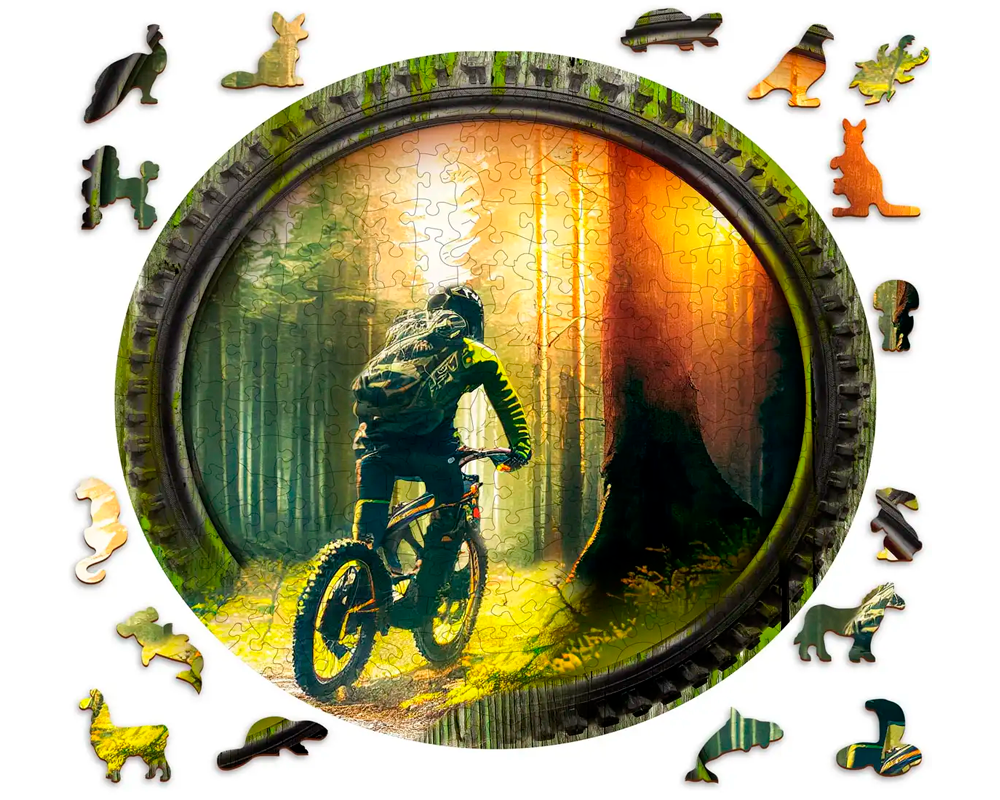 Bicicleta en el Bosque: Rompecabezas 250 Piezas Wooden City
