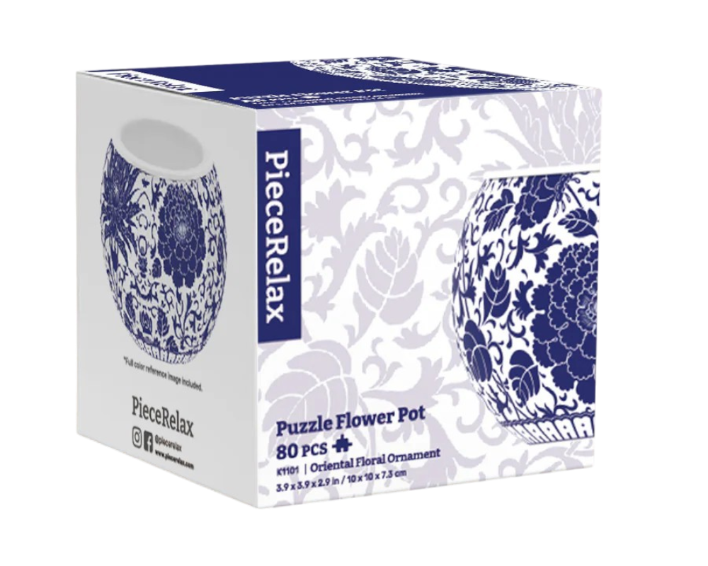 Flores Orientales (Maceta): Rompecabezas 80 Piezas Miniatura PieceRelax