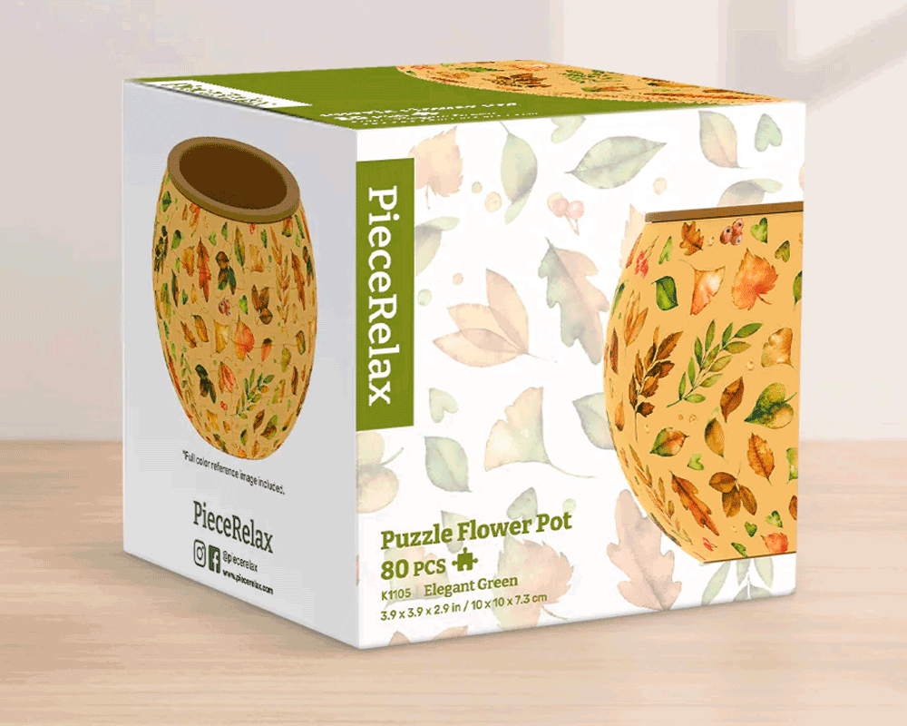 Verde Elegante (Maceta): Rompecabezas 80 Piezas PieceRelax