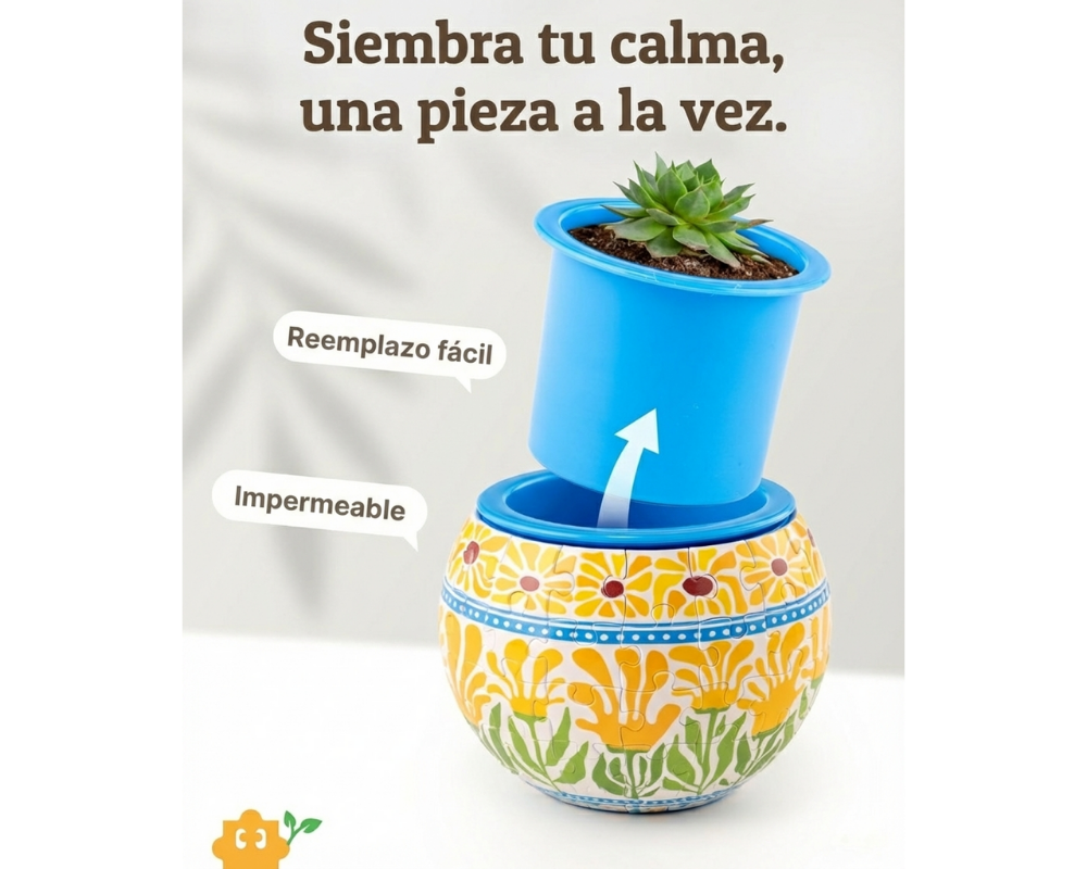 Maceta decorativa - Flores de Verano: Rompecabezas de Plástico 80 Piezas PieceRelax