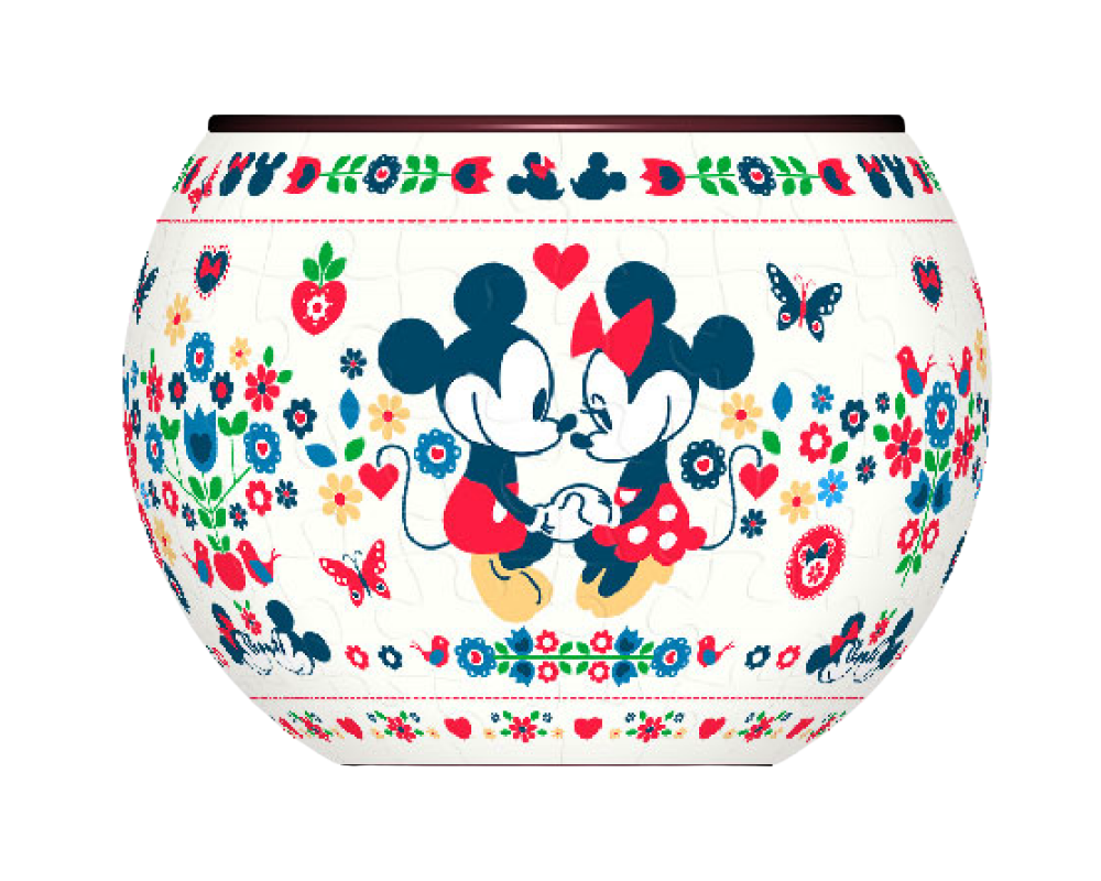 Maceta decorativa - Disney Mickey y Minnie: Rompecabezas 3D de Plástico 80 Piezas PieceRelax