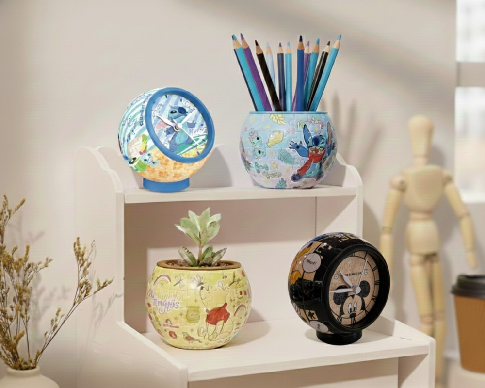 Reloj rompecabezas 3D con maquinaria - Mickey - Disney - Piezas de plástico