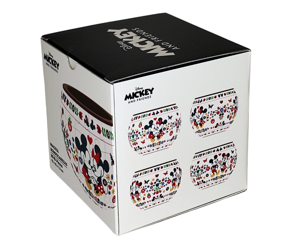 Maceta decorativa - Disney Mickey y Minnie: Rompecabezas 3D de Plástico 80 Piezas PieceRelax
