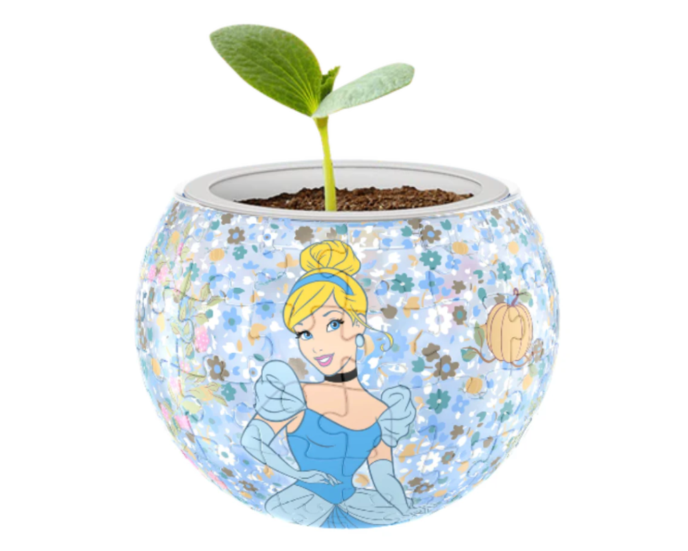Maceta decorativa - Disney Cenicienta con Flores: Rompecabezas 3D de Plástico 80 Piezas PieceRelax
