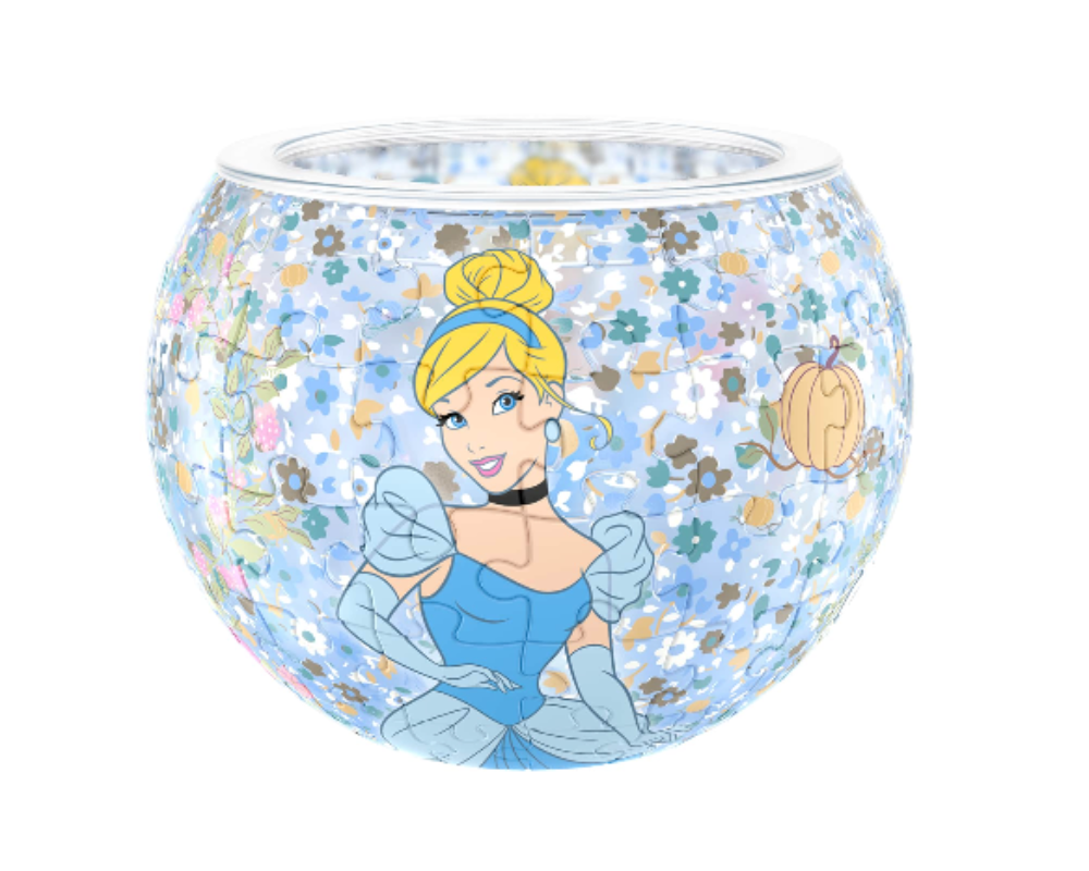 Maceta decorativa - Disney Cenicienta con Flores: Rompecabezas 3D de Plástico 80 Piezas PieceRelax