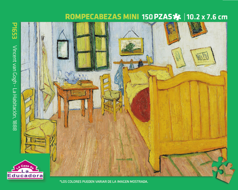 Vincent Van Gogh, La Habitación: Rompecabezas 150 Piezas Miniatura PieceRelax