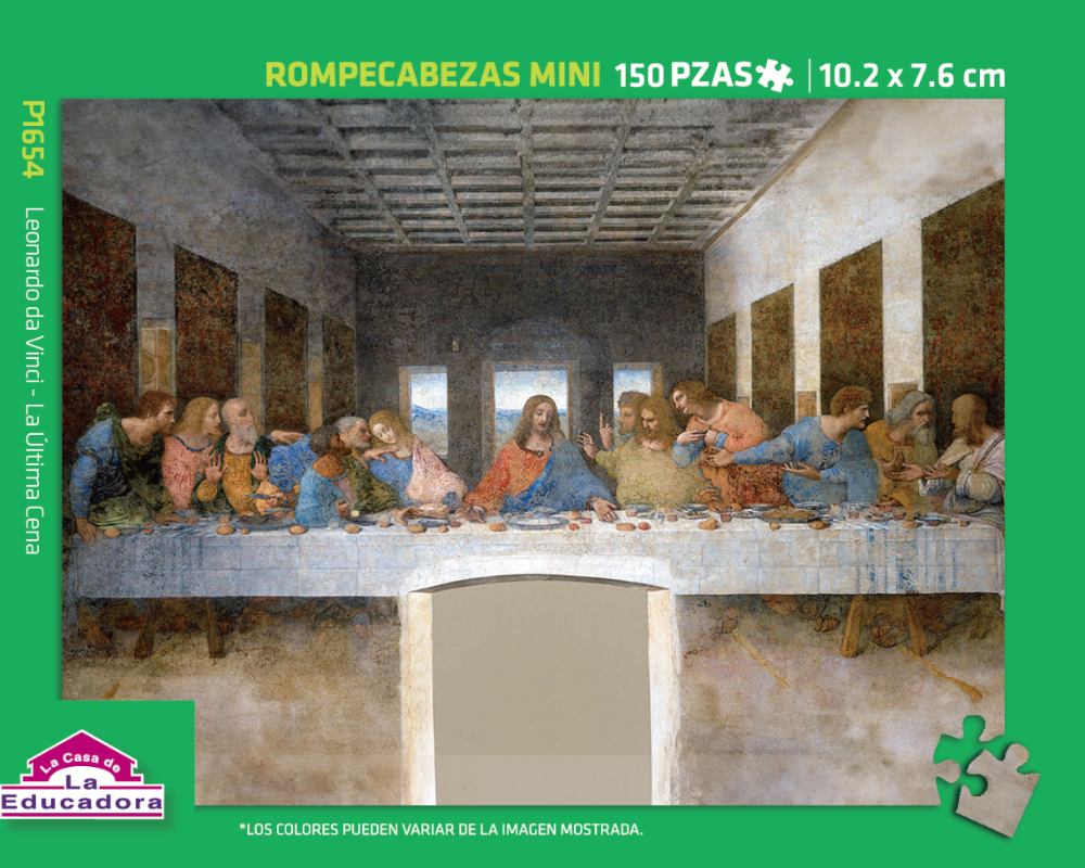 Leonardo Da Vinci, La Última Cena: Rompecabezas 150 Piezas Miniatura PieceRelax
