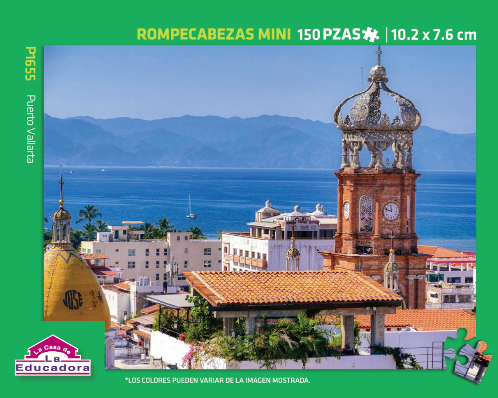 Puerto Vallarta, Jalisco, Viva México: Rompecabezas 150 Piezas Miniatura PieceRelax