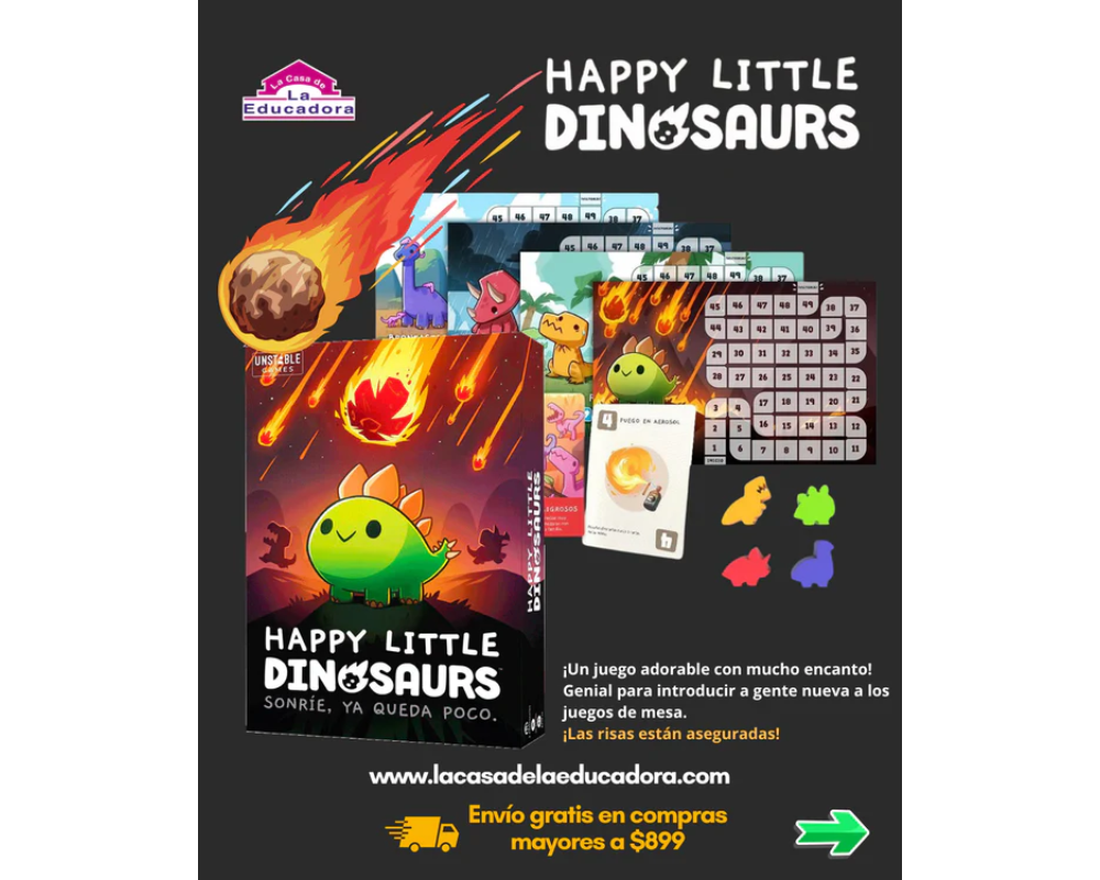 Happy Little Dinosaurs (en Español) Juego de Mesa Asmodee