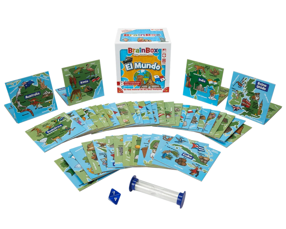 Brainbox - El Mundo: Juego de Mesa en Español. Asmodee