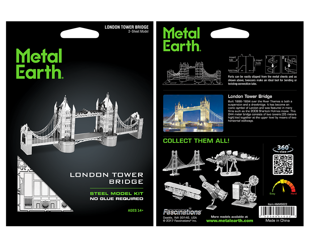Puente de la Torre de Londres: Rompecabezas Metálico 3D Fascinations