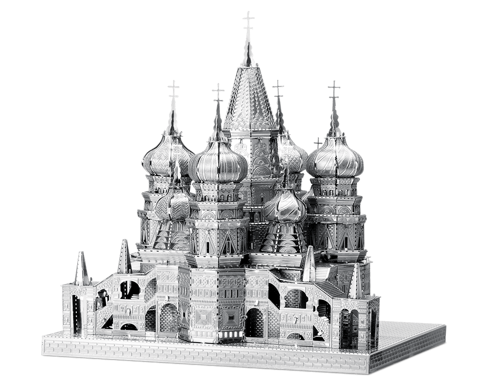 Catedral de San Basilio Moscú: Rompecabezas Metálico 3D Fascinations