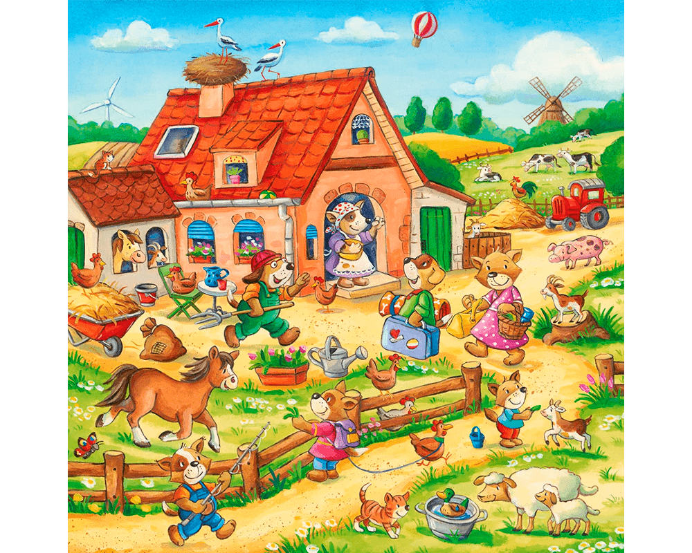 Vacaciones en el Campo: Rompecabezas 3 x 49 Piezas Ravensburger