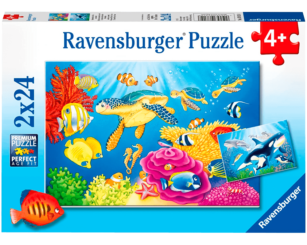 Debajo del Mar: Rompecabezas 2 x 24 Piezas Ravensburger