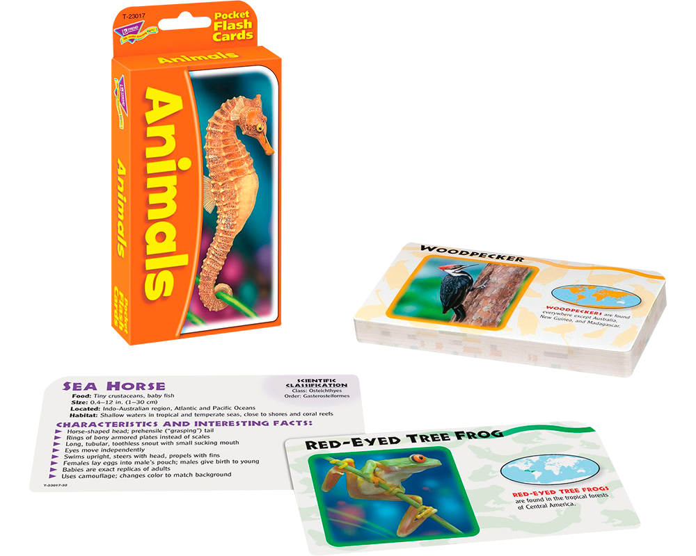 Animales (Inglés): Tarjetas Educativas de Bolsillo Trend