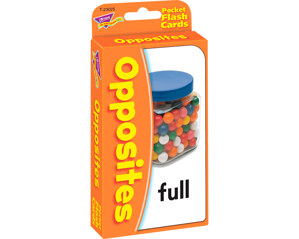 Opuestos (Inglés): Tarjetas Educativas de Bolsillo Trend