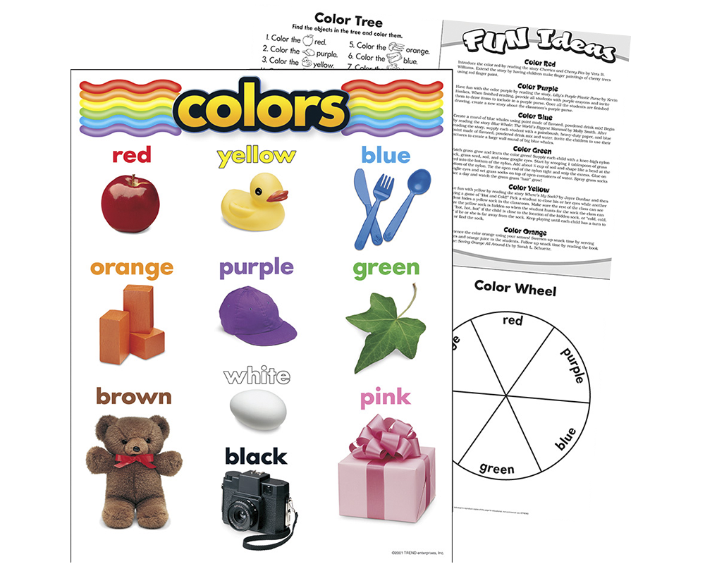Colores: Láminas Decorativas y Educativas en Inglés Trend