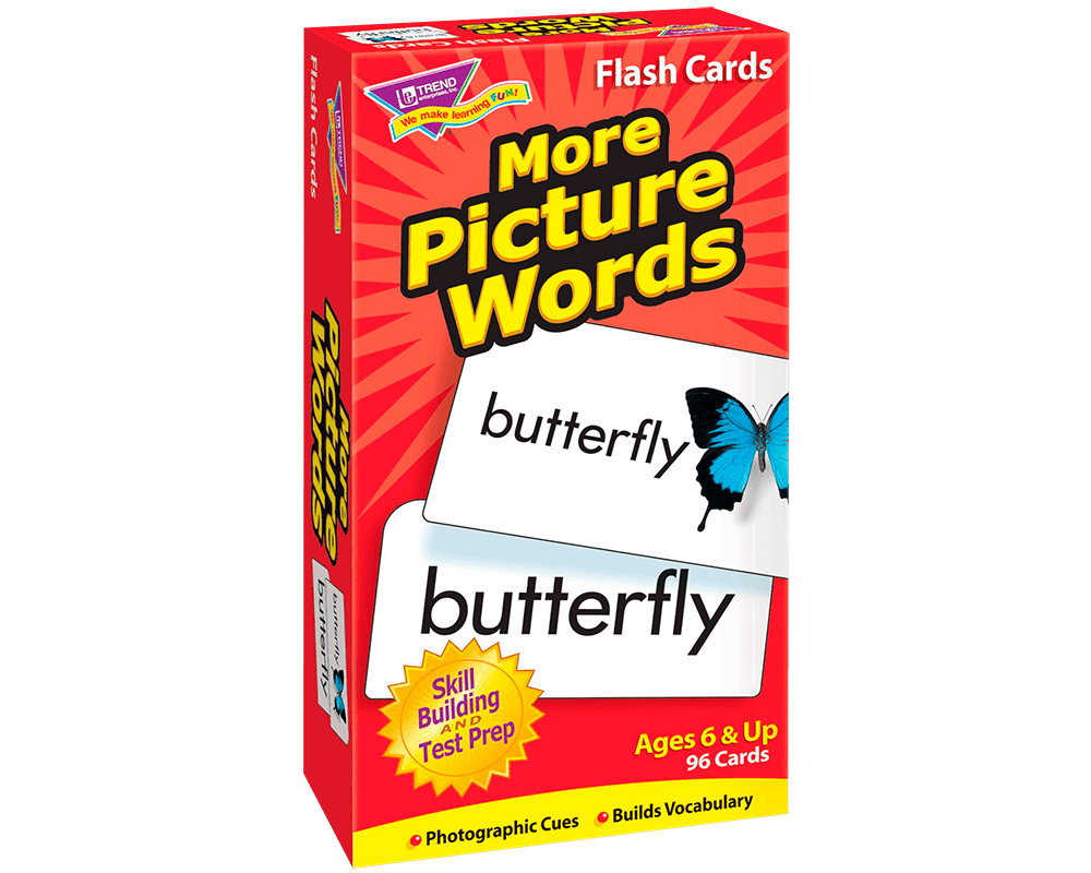 Mas Palabras Básicas (Inglés): Tarjetas Educativas Doble Vista Trend