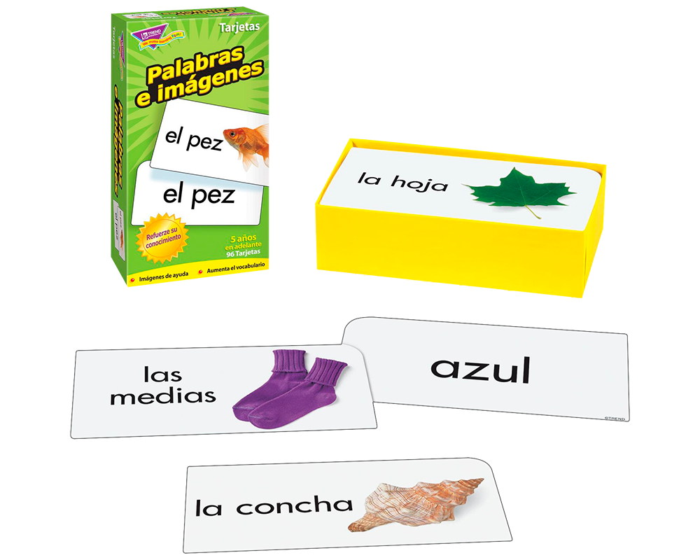 Palabras e Imágenes Español: Tarjetas Educativas Trend