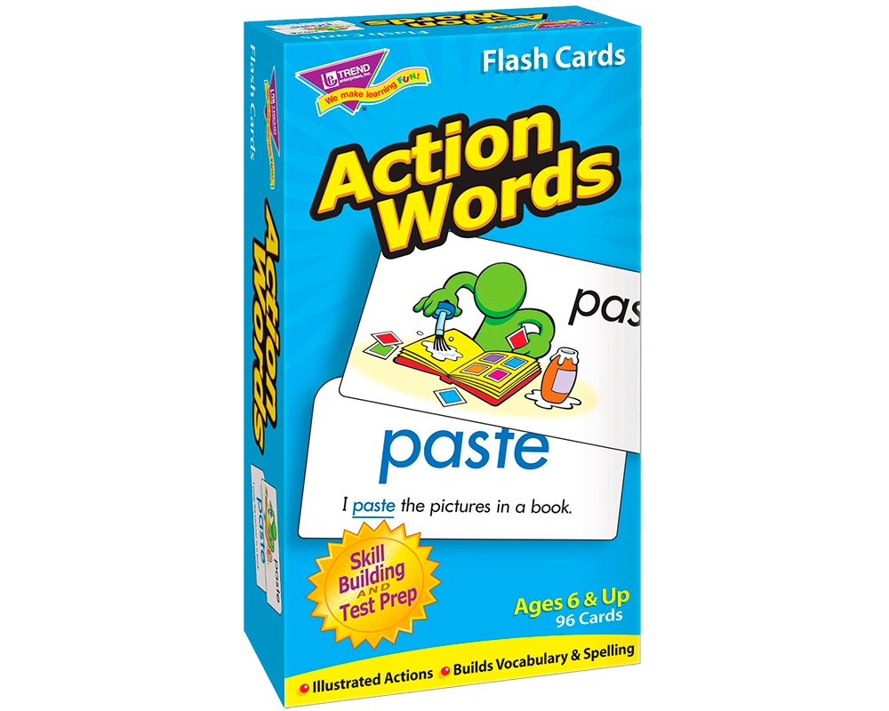 Verbos (Inglés): Tarjetas Educativas Doble Vista Trend