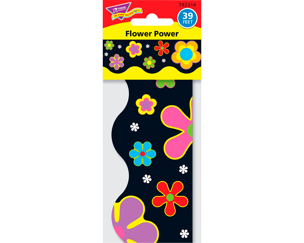 Cenefas Flores Sobre Fondo Negro. Trend Inc