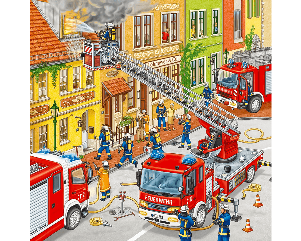 Bomberos: Rompecabezas 3 x 49 Piezas Ravensburger