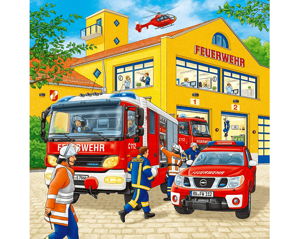 Bomberos: Rompecabezas 3 x 49 Piezas Ravensburger