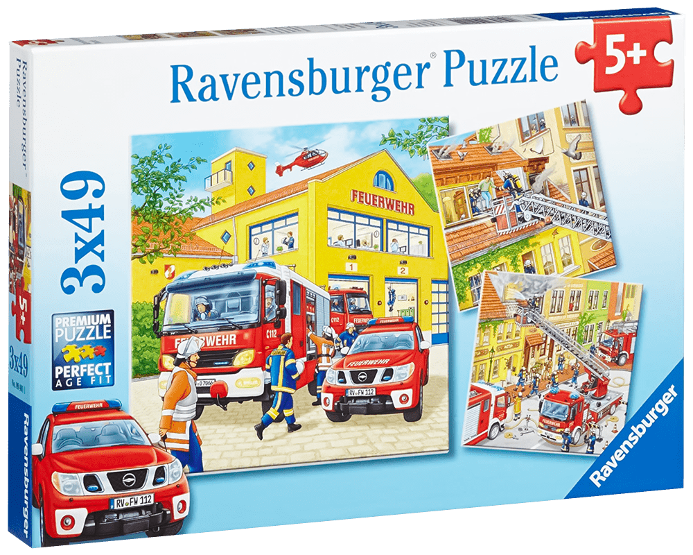 Bomberos: Rompecabezas 3 x 49 Piezas Ravensburger