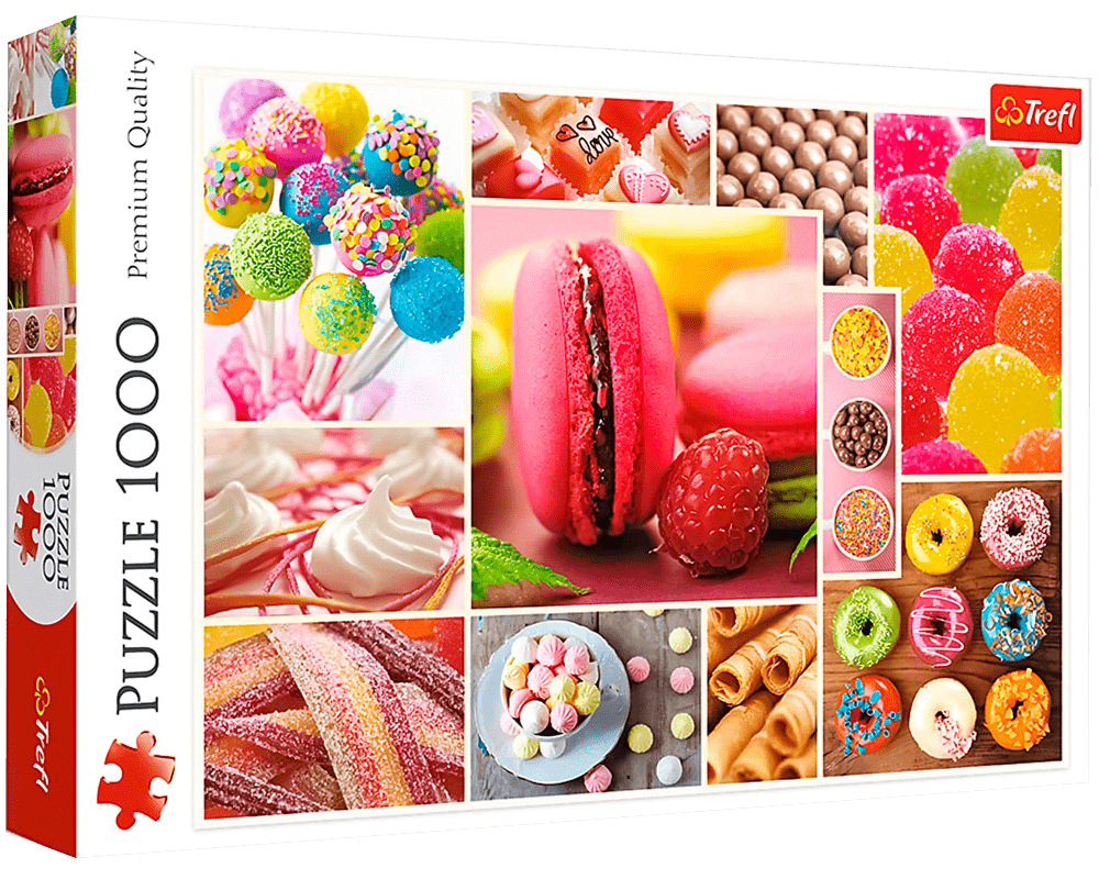 Collage de Postres: Rompecabezas 1000 Piezas Trefl