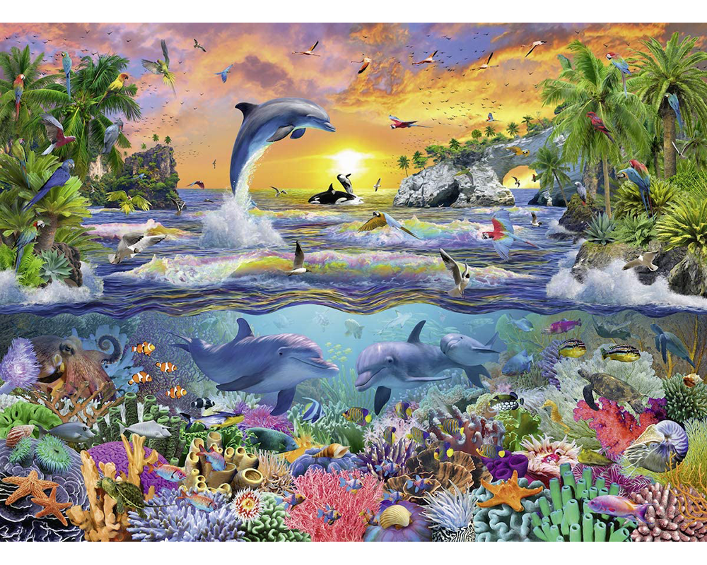 Paraíso Tropical: Rompecabezas 100 Piezas XXL Ravensburger