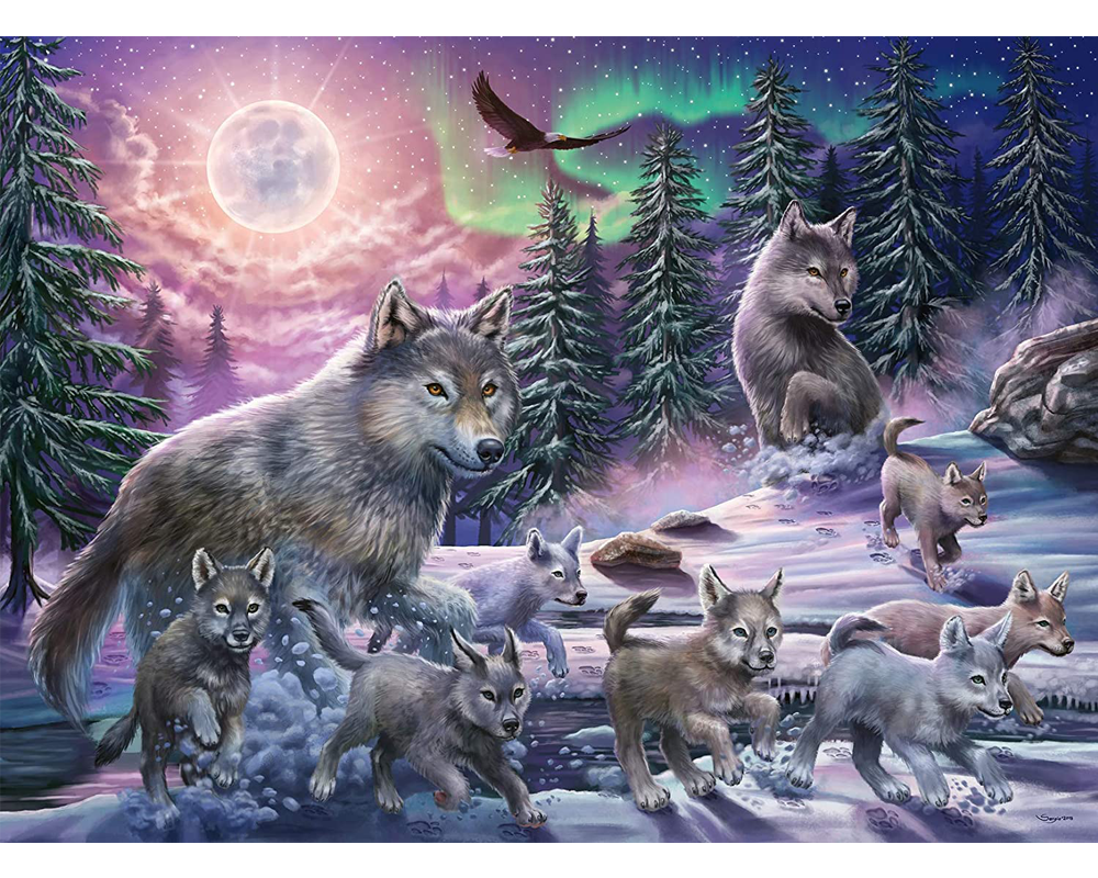 Lobos del Norte: Rompecabezas 150 Piezas XXL Ravensburger