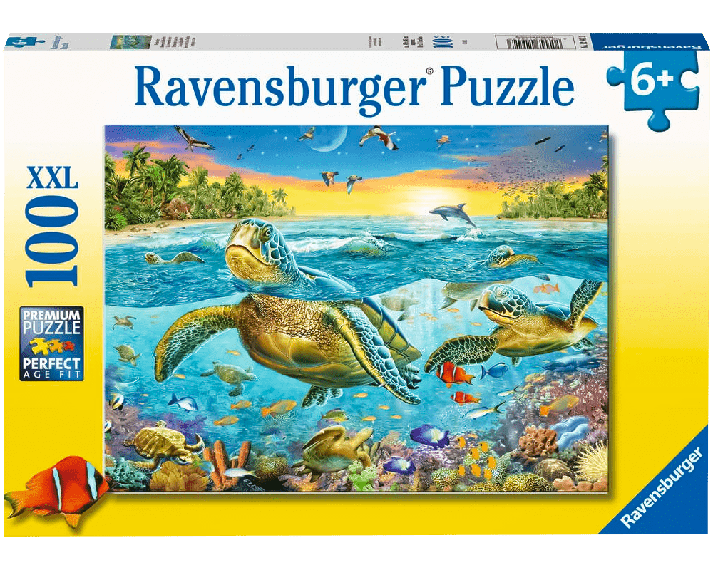 Nadando con Tortugas: Rompecabezas 100 Piezas XXL Ravensburger