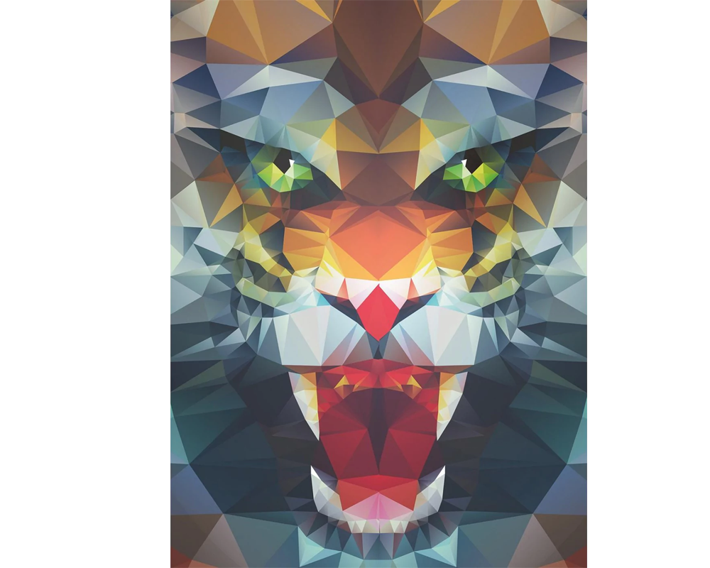 Tigre Poligonal: Rompecabezas 500 Piezas Ravensburger