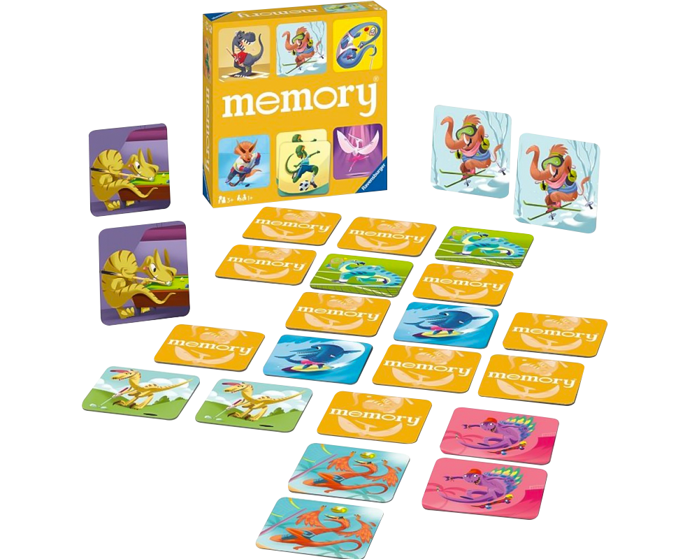 Memory® Dino Sport: Juego de Mesa Ravensburger