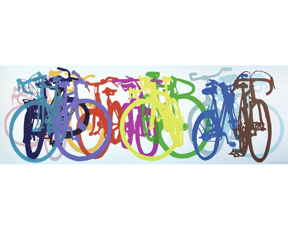 Bicicleta de Colores: Rompecabezas 1000 Piezas Panorámico Heye
